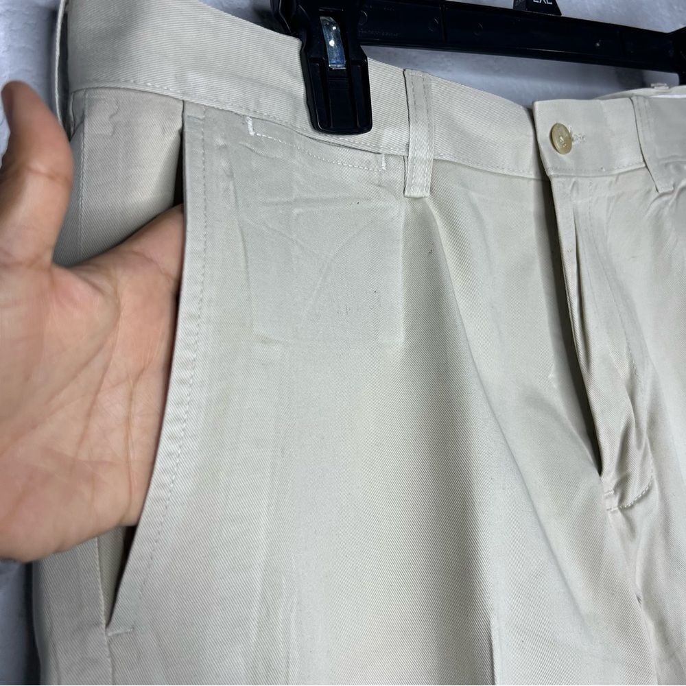 Polo by Ralph Lauren Preston Pant Kaki Tan Cotton Men Dress Pant Size 34/30 - Picture 9 of 14